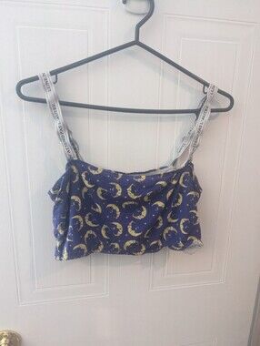 Pop Underwear Tube Top with Yellow Crescent Moon Print Lune N'attend Pas L'autre